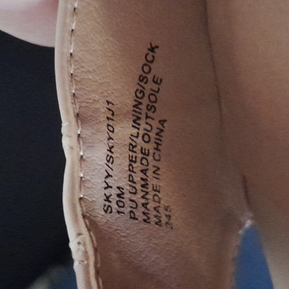 Madden Girl 10M Tan Skyy Platform Chunk Heels - Picture 7 of 7